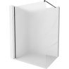 Paroi de douche Mexen Kioto Walk-in 100 x 200 cm, givrée 8 mm, noire - 800-100-101-70-30