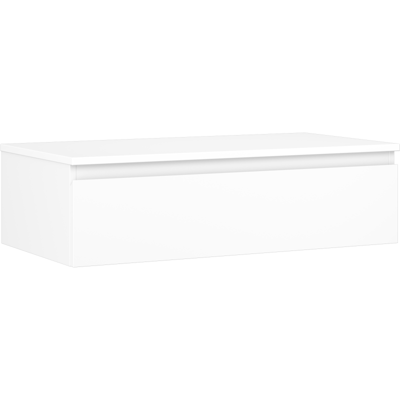 Mexen Orio gabinete de baño debajo del lavabo 90 cm con tablero, 1 cajón, blanco mate - 91A10-09023-1-BFC01