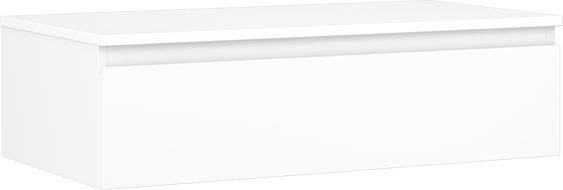 Mexen Orio 90 cm vannas istabas skapis zem izlietnes ar virsmu, 1 atvilktne, balts matēts - 91A10-09023-1-BFC01