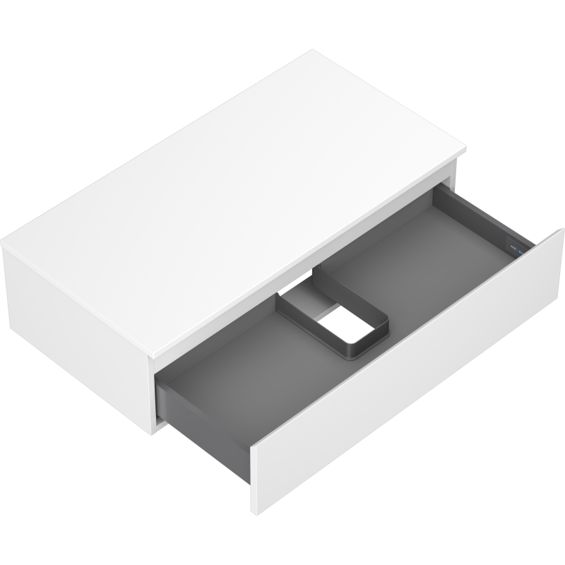 Mexen Orio 90 cm Under-Sink Bathroom Cabinet with Countertop, 1 Drawer, Matte White - 91A10-09023-1-BFC01