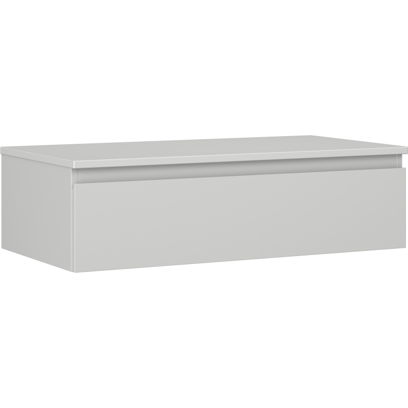 Mexen Orio szafka łazienkowa podumywalkowa 90 cm z blatem, 1 szuflada, szara mat - 91A10-09023-1-BFC62