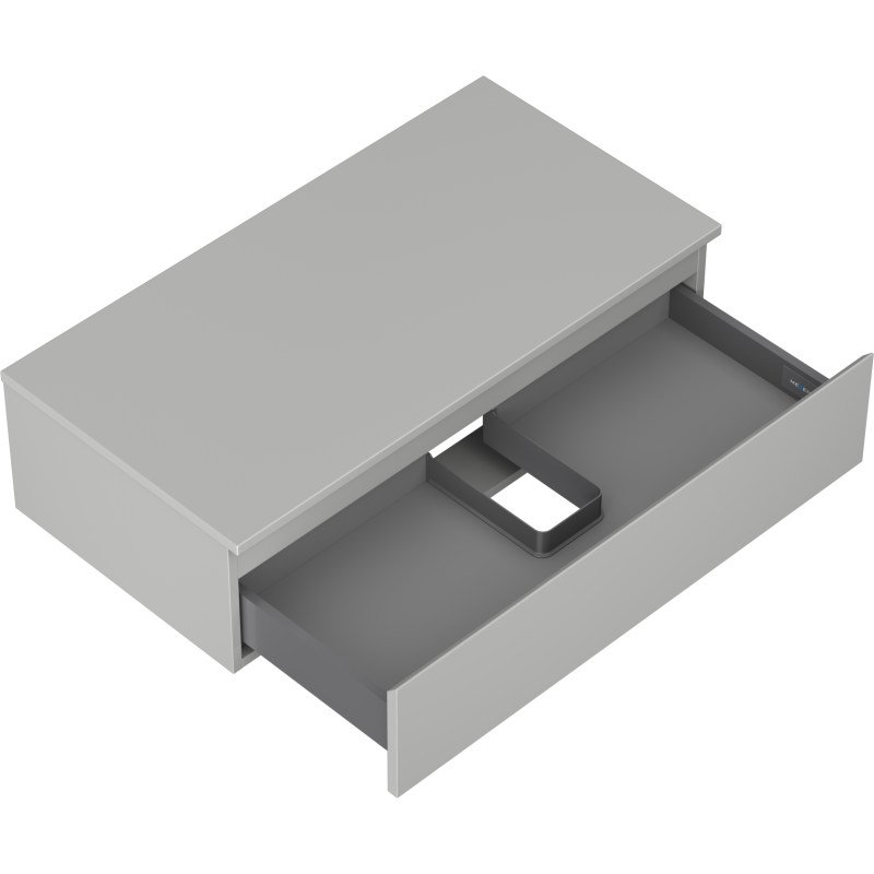 Mexen Orio badkamerkast onder wastafel 90 cm met blad, 1 lade, grijs mat - 91A10-09023-1-BFC62