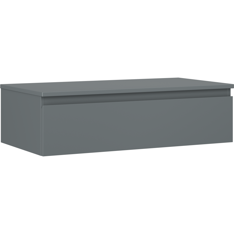 Mexen Orio Badezimmerschrank 90 cm mit Arbeitsplatte, 1 Schublade, Graphit matt - 91A10-09023-1-BFC66
