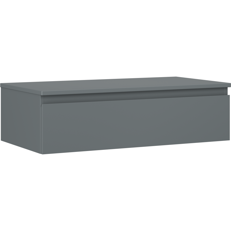 Mexen Orio szafka łazienkowa podumywalkowa 90 cm z blatem, 1 szuflada, grafit mat - 91A10-09023-1-BFC66