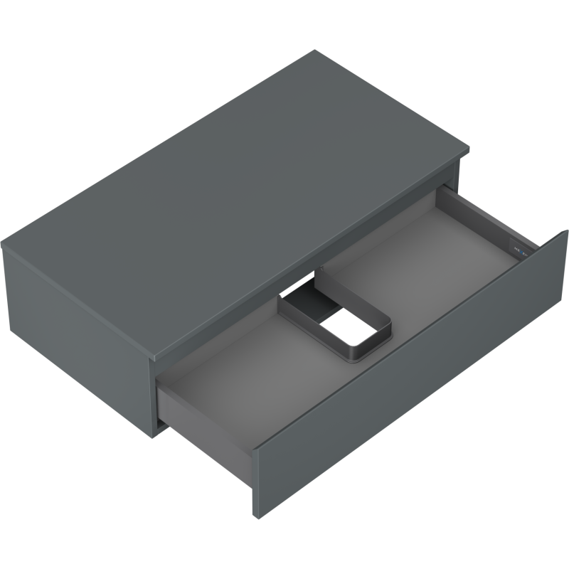 Mexen Orio armario de baño para lavabo de 90 cm con encimera, 1 cajón, grafito mate - 91A10-09023-1-BFC66