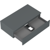 Mexen Orio Badezimmerschrank 90 cm mit Arbeitsplatte, 1 Schublade, Graphit matt - 91A10-09023-1-BFC66