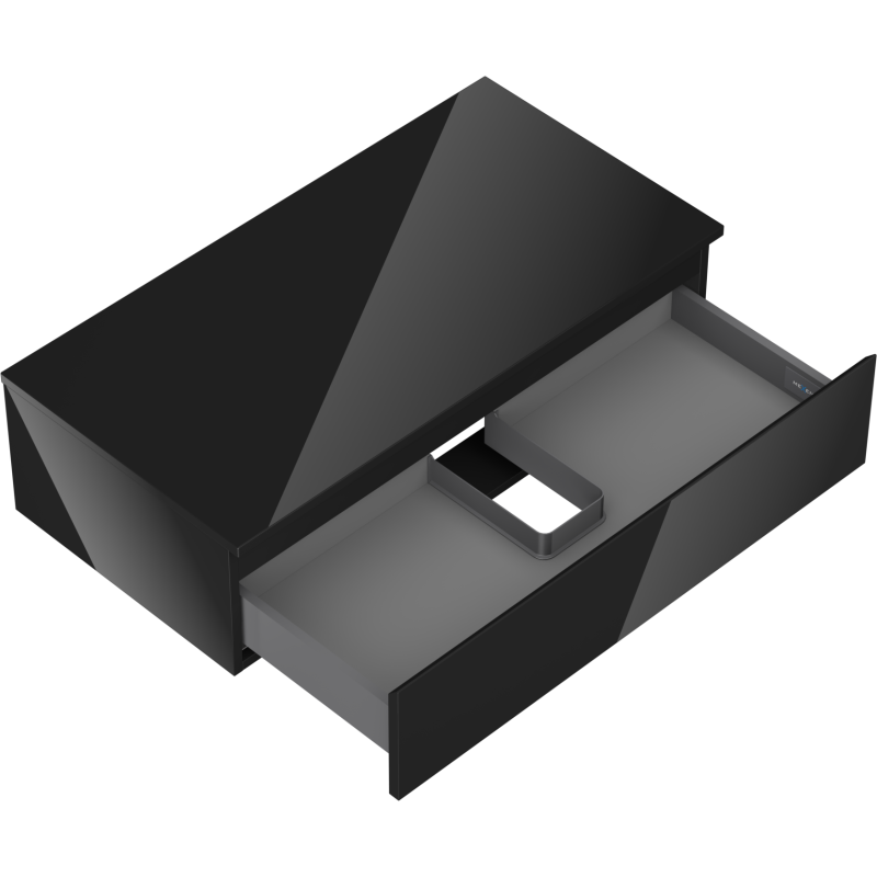 Mexen Orio mobile bagno sottolavello 90 cm con piano, 1 cassetto, nero lucido - 91A10-09023-1-BFC70