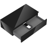 Mexen Orio gabinete de baño bajo lavabo de 90 cm con encimera, 1 cajón, negro brillante - 91A10-09023-1-BFC70