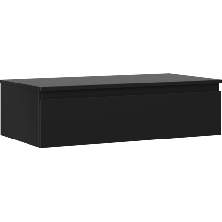 Mexen Orio Badezimmer-Unterschrank 90 cm mit Arbeitsplatte, 1 Schublade, schwarz matt - 91A10-09023-1-BFC71