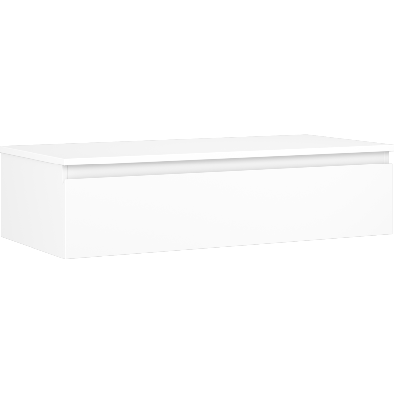 Mexen Orio Badezimmerschrank unter dem Waschbecken 100 cm mit Arbeitsplatte, 1 Schublade, weiß matt - 91A10-10023-1-BFC01