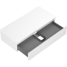Mexen Orio meuble de salle de bain sous-lavabo 100 cm avec plateau, 1 tiroir, blanc mat - 91A10-10023-1-BFC01
