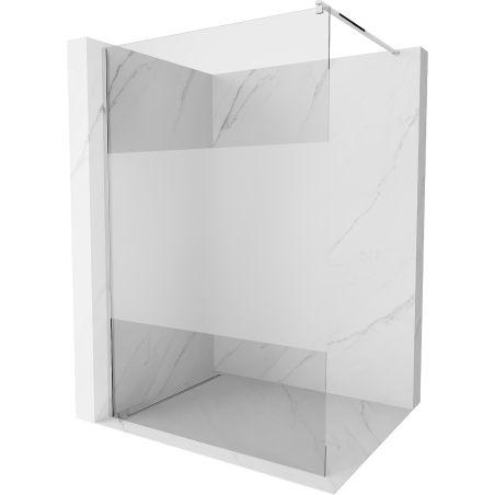 Mexen Kioto Walk-in Shower Wall 80 x 200 cm, Transparent/Frosted 8 mm, Chrome - 800-080-101-01-35