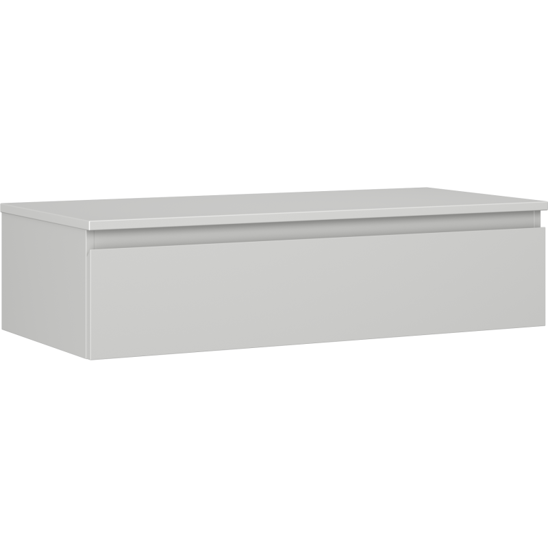 Mexen Orio Badezimmerschrank 100 cm mit Arbeitsplatte, 1 Schublade, grau matt - 91A10-10023-1-BFC62