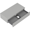 Mexen Orio Badezimmerschrank 100 cm mit Arbeitsplatte, 1 Schublade, grau matt - 91A10-10023-1-BFC62