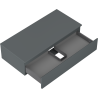Mexen Orio Badezimmerunterschrank 100 cm mit Platte, 1 Schublade, Graphit Matt - 91A10-10023-1-BFC66