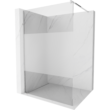Mexen Kioto paroi de douche Walk-in 90 x 200 cm, transparent/givré 8 mm, chrome - 800-090-101-01-35