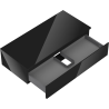 Mexen Orio Badezimmerschrank unter Waschbecken 100 cm mit Arbeitsplatte, 1 Schublade, schwarz glänzend - 91A10-10023-1-BFC70