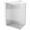 Mexen Kioto Walk-in Shower Wall 100 x 200 cm, Transparent/Frosted 8 mm, Chrome - 800-100-101-01-35