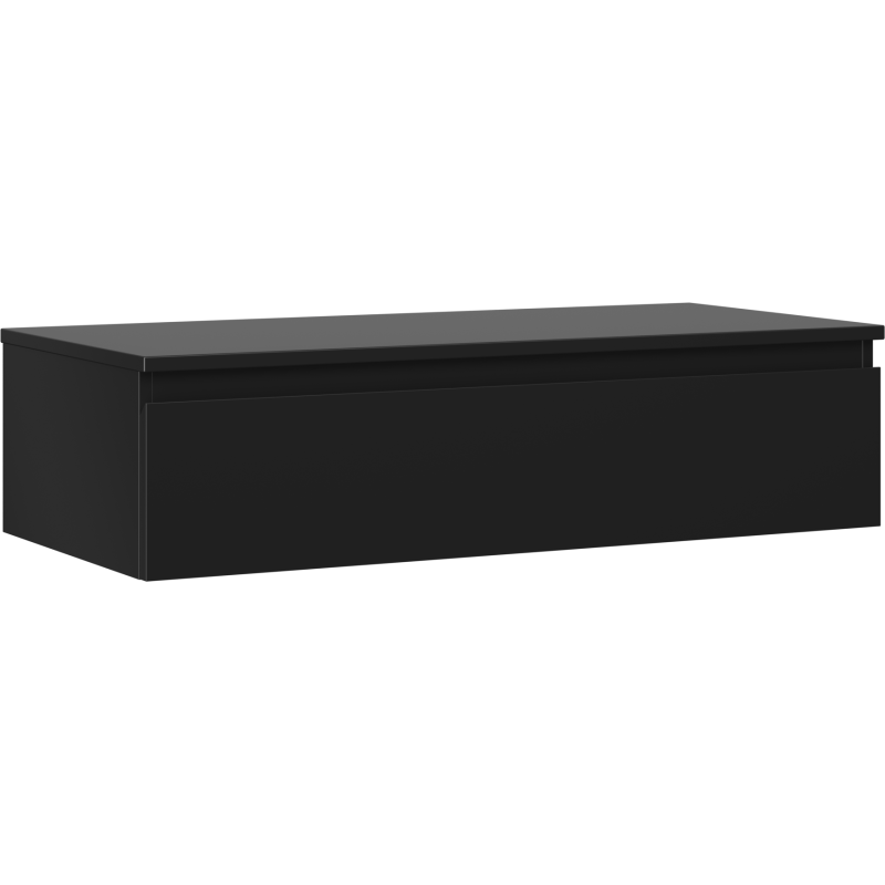 Mexen Orio Badezimmerschrank unter dem Waschbecken 100 cm mit Arbeitsplatte, 1 Schublade, Schwarz matt - 91A10-10023-1-BFC71