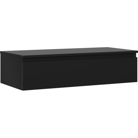 Mexen Orio kupaonski ormaric ispod umivaonika 100 cm s plocom, 1 ladica, crna mat - 91A10-10023-1-BFC71