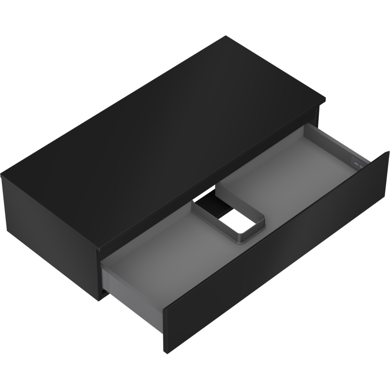 Mexen Orio meuble de salle de bain sous-vasque 100 cm avec plateau, 1 tiroir, noir mat - 91A10-10023-1-BFC71