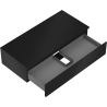 Mexen Orio Badezimmerschrank 100 cm mit Arbeitsplatte, 1 Schublade, schwarz matt - 91A10-10023-1-BFC71