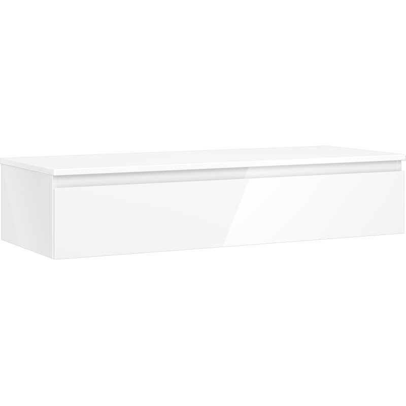 Mexen Orio mueble de baño bajo lavabo 120 cm con encimera, 1 cajón, blanco brillo - 91A10-12023-1-BFC00