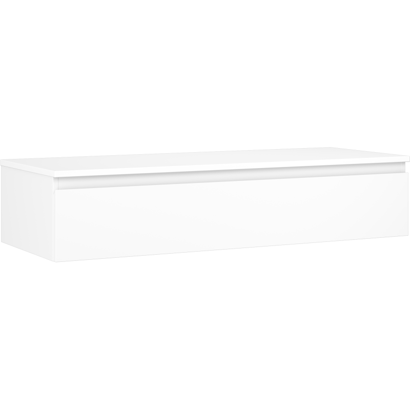 Mexen Orio armário de casa de banho sob lavatório 120 cm com tampo, 1 gaveta, branco mate - 91A10-12023-1-BFC01