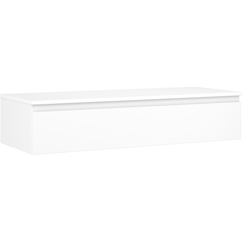 Mexen Orio gabinete de baño bajo lavabo 120 cm con encimera, 1 cajón, blanco mate - 91A10-12023-1-BFC01