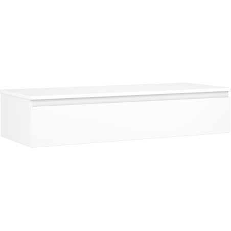 Mexen Orio armário de casa de banho sob lavatório 120 cm com tampo, 1 gaveta, branco mate - 91A10-12023-1-BFC01