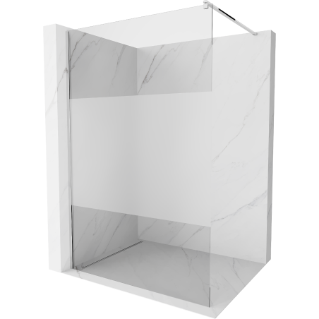 Mexen Kioto Walk-in Shower Wall 120 x 200 cm, Transparent/Frosted 8 mm, Chrome - 800-120-101-01-35