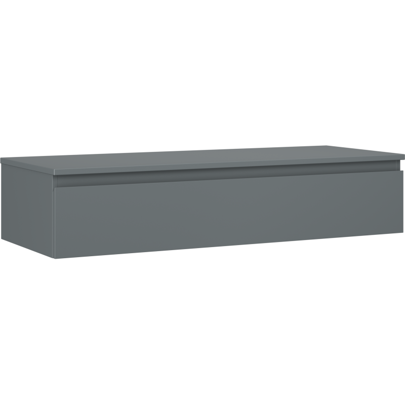 Mexen Orio Badezimmer-Unterschrank 120 cm mit Arbeitsplatte, 1 Schublade, matt Graphit - 91A10-12023-1-BFC66