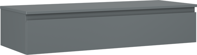 Mexen Orio kylpyhuonekaappi pesualtaan alla 120 cm työtasolla, 1 laatikko, mattagrafiitti - 91A10-12023-1-BFC66