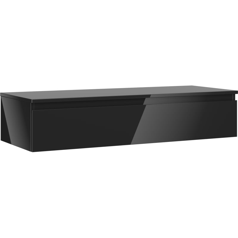 Mexen Orio 120 cm valamu alune kapiga vannitoakapp, 1 sahtel, must läikiv - 91A10-12023-1-BFC70