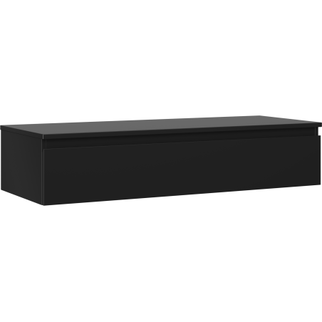 Mexen Orio 120 cm Bathroom Cabinet with Countertop, 1 Drawer, Matte Black - 91A10-12023-1-BFC71