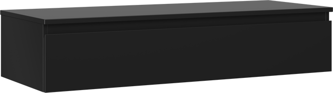 Mexen Orio Badezimmerunterschrank 120 cm mit Arbeitsplatte, 1 Schublade, schwarz matt - 91A10-12023-1-BFC71
