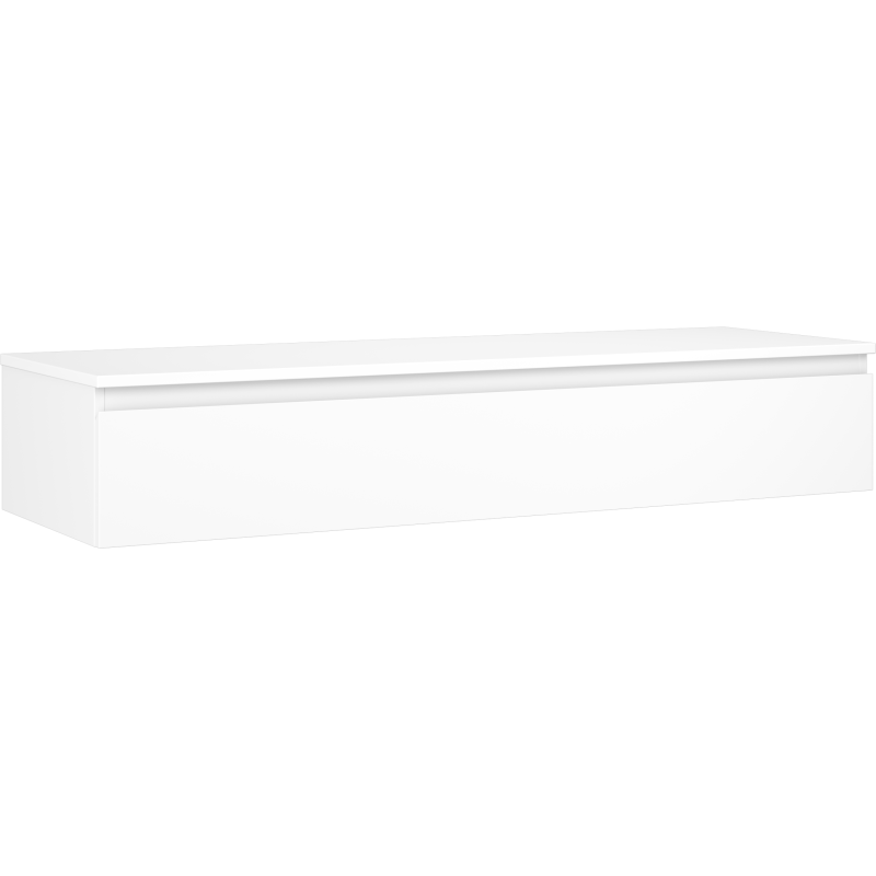 Mexen Orio badkamerkast onder de wastafel 140 cm met blad, 1 lade, wit mat - 91A10-14023-1-BFC01
