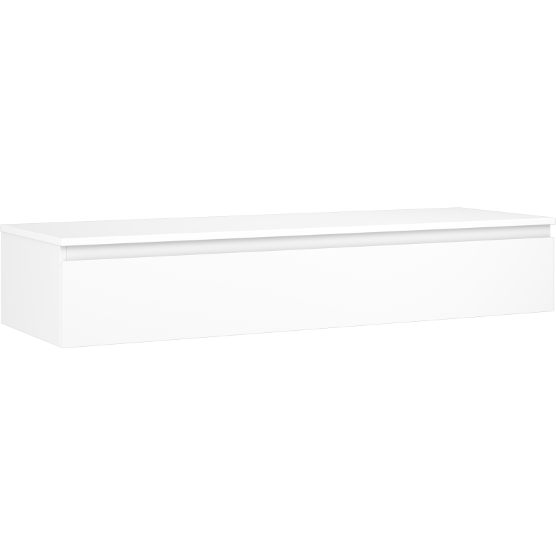 Mexen Orio kylpyhuonekaappi altaan alle 140 cm työtasolla, 1 laatikko, valkoinen matta - 91A10-14023-1-BFC01