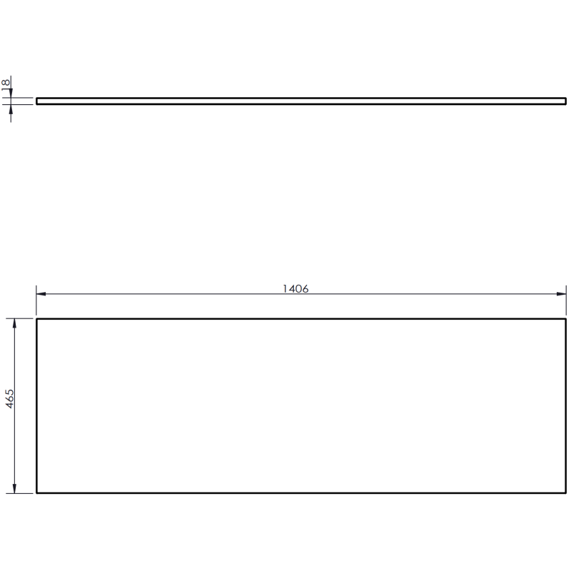 Mexen Orio Badezimmerschrank 140 cm mit Arbeitsplatte, 1 Schublade, Grau Matt - 91A10-14023-1-BFC62