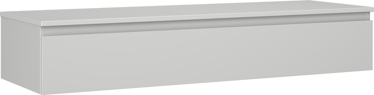 Mexen Orio mueble de baño bajo lavabo de 140 cm con encimera, 1 cajón, gris mate - 91A10-14023-1-BFC62