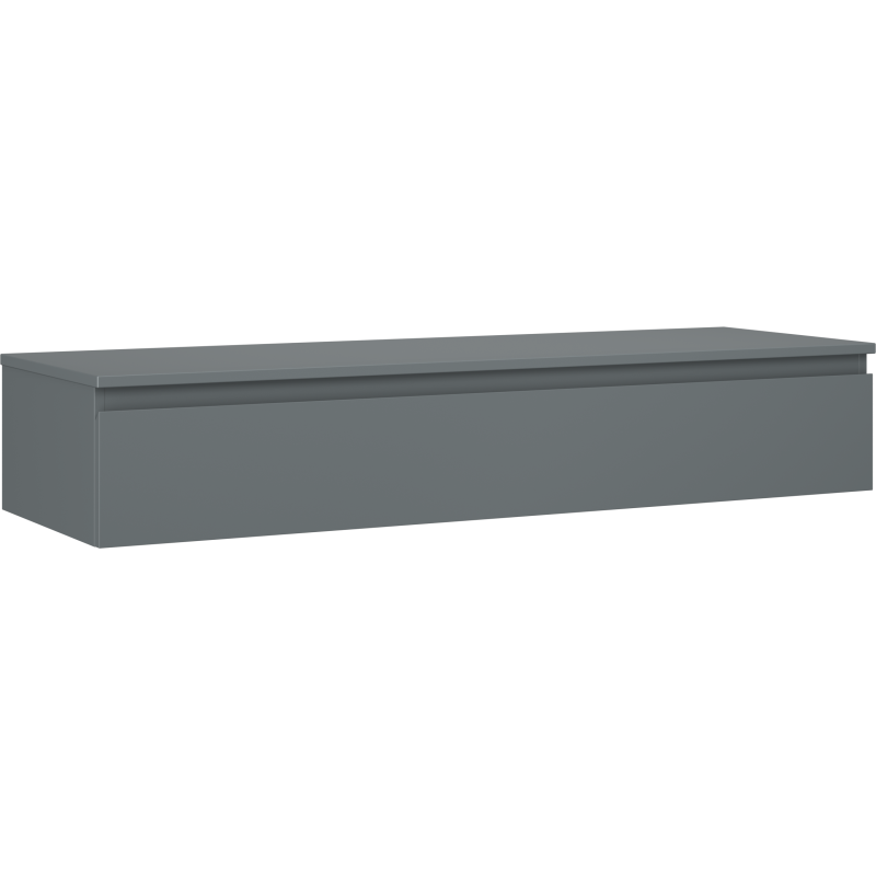 Mexen Orio Badezimmerunterschrank 140 cm mit Arbeitsplatte, 1 Schublade, matt Graphit - 91A10-14023-1-BFC66
