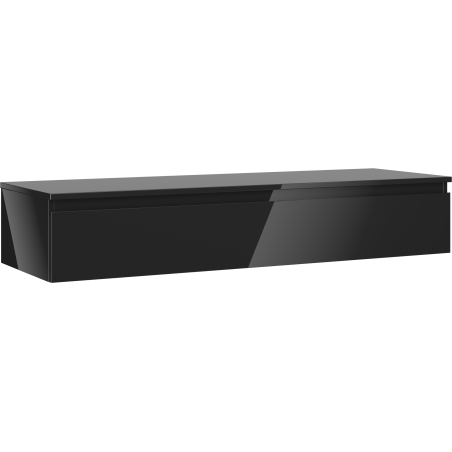 Mexen Orio mobile bagno per lavabo 140 cm con piano, 1 cassetto, nero lucido - 91A10-14023-1-BFC70