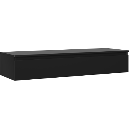 Mexen Orio kopalniška kopalna omarica pod umivalnikom 140 cm z delovno ploščo, 1 predal, črna mat - 91A10-14023-1-BFC71