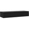 Mexen Orio szafka łazienkowa podumywalkowa 140 cm z blatem, 1 szuflada, czarna mat - 91A10-14023-1-BFC71