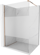 Mexen Kioto ścianka prysznicowa Walk-in 70 x 200 cm, transparent/szron 8 mm, różowe złoto - 800-070-101-60-35