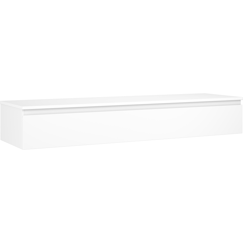 Mexen Orio armário de casa de banho de 160 cm com tampo, 1 gaveta, branco mate - 91A10-16023-1-BFC01