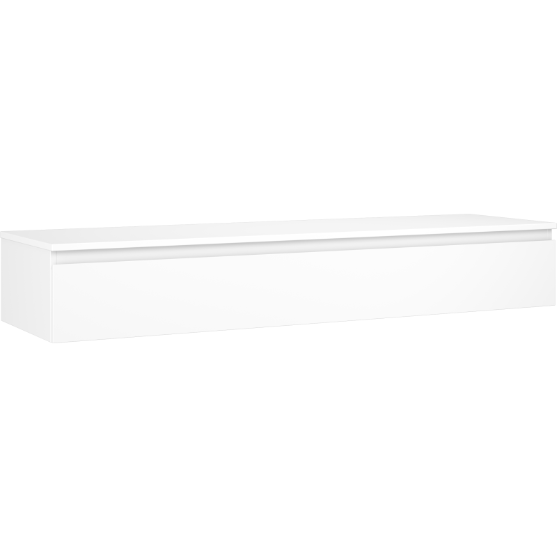 Mexen Orio mueble de baño para lavabo de 160 cm con encimera, 1 cajón, blanco mate - 91A10-16023-1-BFC01