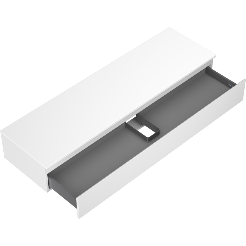 Mexen Orio meuble de salle de bain sous-lavabo 160 cm avec plan, 1 tiroir, blanc mat - 91A10-16023-1-BFC01