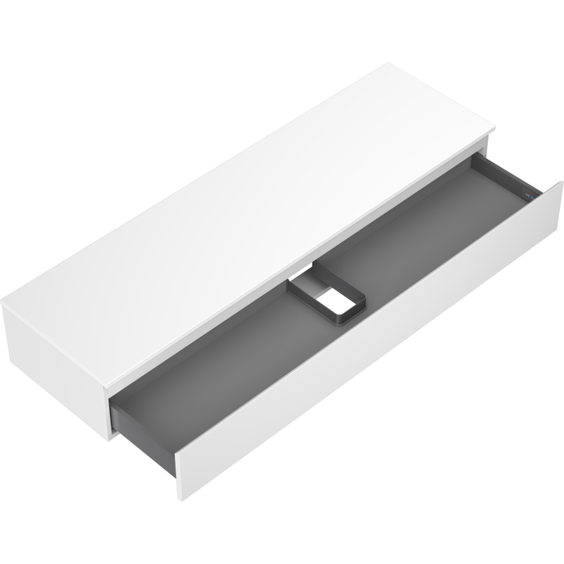 Mexen Orio mueble de baño para lavabo de 160 cm con encimera, 1 cajón, blanco mate - 91A10-16023-1-BFC01