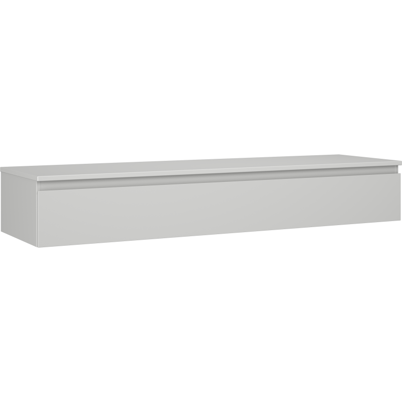 Mexen Orio Badezimmerschrank unter Waschbecken 160 cm mit Arbeitsplatte, 1 Schublade, grau matt - 91A10-16023-1-BFC62